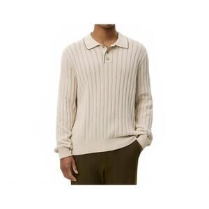 NEW LES DEUX bogart rugby knit polo in ivory